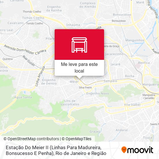 Estação Do Meier II (Linhas Para Madureira, Bonsucesso E Penha) mapa