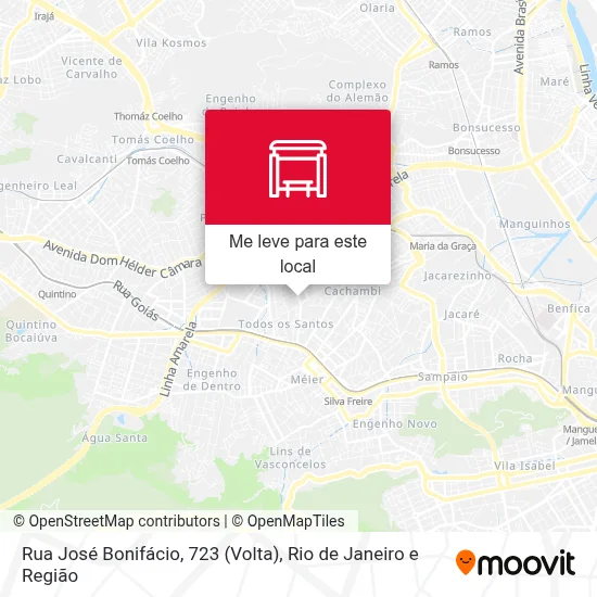 Rua José Bonifácio, 723 (Volta) mapa