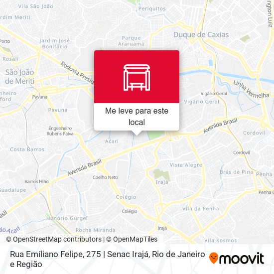 Rua Emíliano Felipe, 275 | Senac Irajá mapa