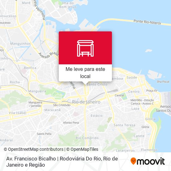 Av. Francisco Bicalho | Rodoviária Do Rio mapa
