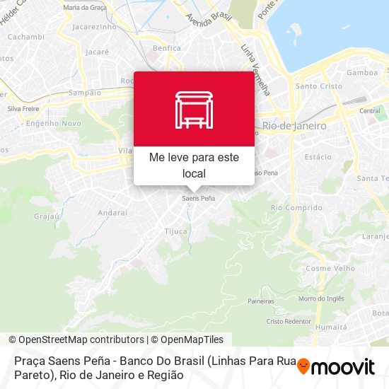 Praça Saens Peña - Banco Do Brasil (Linhas Para Rua Pareto) mapa