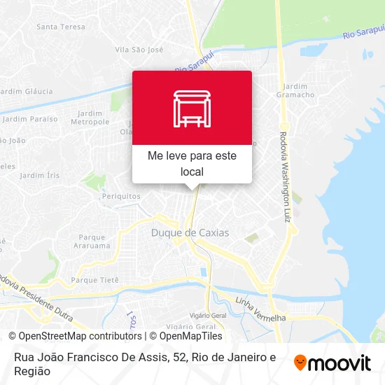 Rua João Francisco De Assis, 52 mapa
