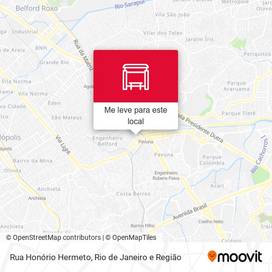 Rua Honório Hermeto mapa