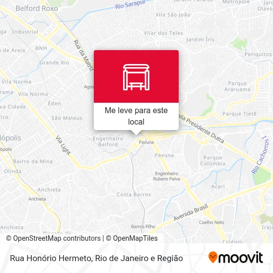 Rua Honório Hermeto mapa