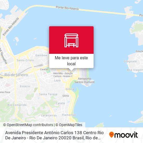 Avenida Presidente Antônio Carlos 138 Centro Rio De Janeiro - Rio De Janeiro 20020 Brasil mapa