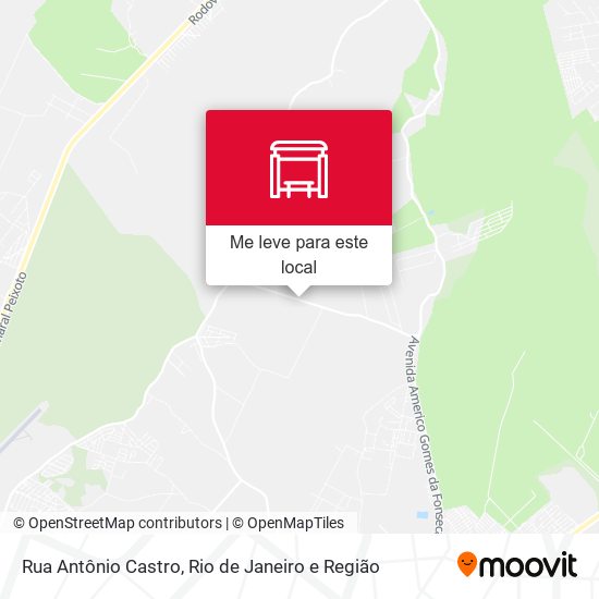 Rua Antônio Castro mapa