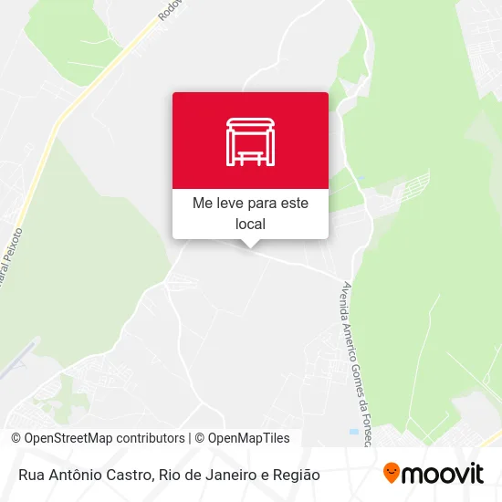 Rua Antônio Castro mapa