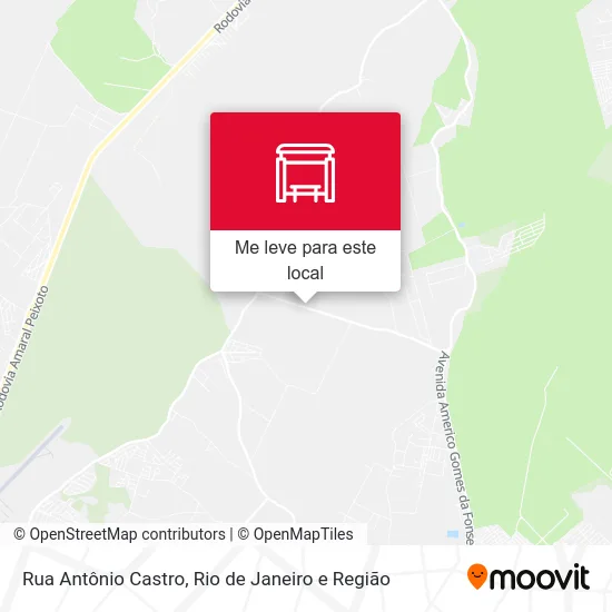 Rua Antônio Castro mapa