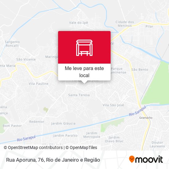 Rua Aporuna, 76 mapa