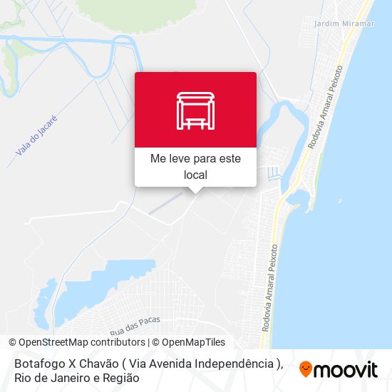 Botafogo X Chavão ( Via Avenida  Independência ) mapa