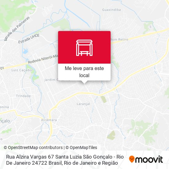 Rua Alzira Vargas 67 Santa Luzia São Gonçalo - Rio De Janeiro 24722 Brasil mapa