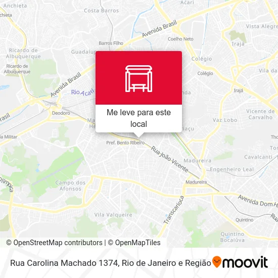 Rua Carolina Machado 1374 mapa