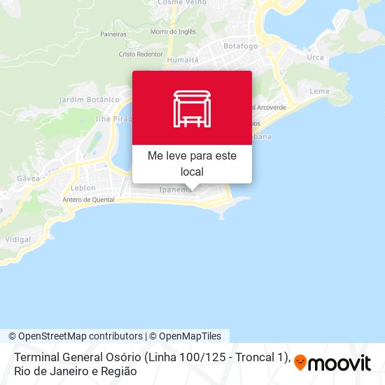 Terminal General Osório (Linha 100 / 125 - Troncal 1) mapa