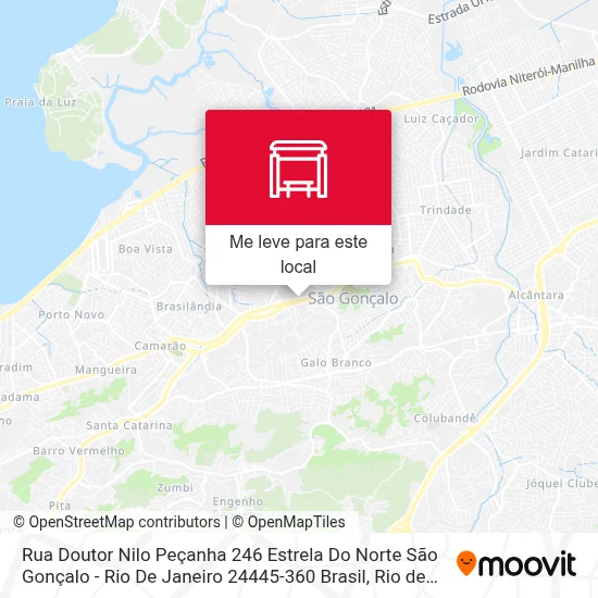Rua Doutor Nilo Peçanha 246 Estrela Do Norte São Gonçalo - Rio De Janeiro 24445-360 Brasil mapa