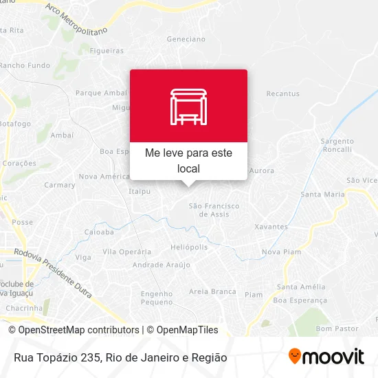 Rua Topázio 235 mapa