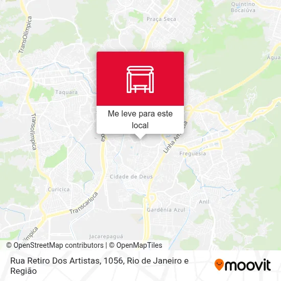 Rua Retiro Dos Artistas, 1056 mapa