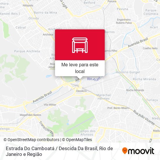Estrada Do Camboatá / Descida Da Brasil mapa