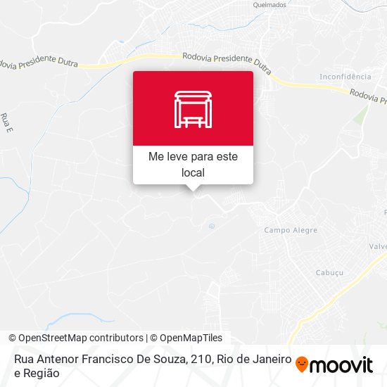 Rua Antenor Francisco De Souza, 210 mapa