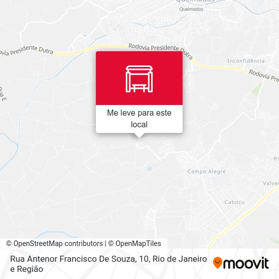 Rua Antenor Francisco De Souza, 10 mapa