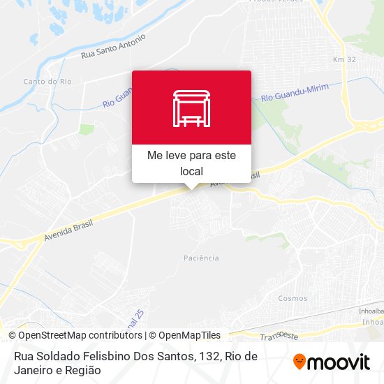 Rua Soldado Felisbino Dos Santos, 132 mapa