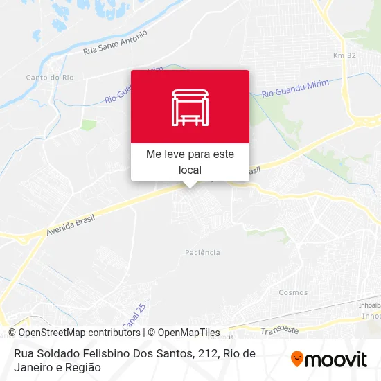 Rua Soldado Felisbino Dos Santos, 212 mapa