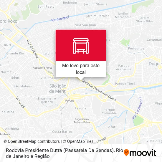 Rodovia Presidente Dutra (Passarela Da Sendas) mapa