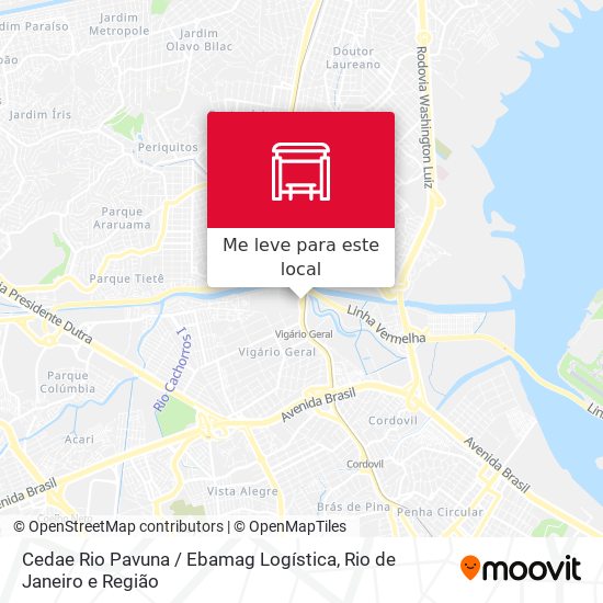 Cedae Rio Pavuna / Ebamag Logística mapa