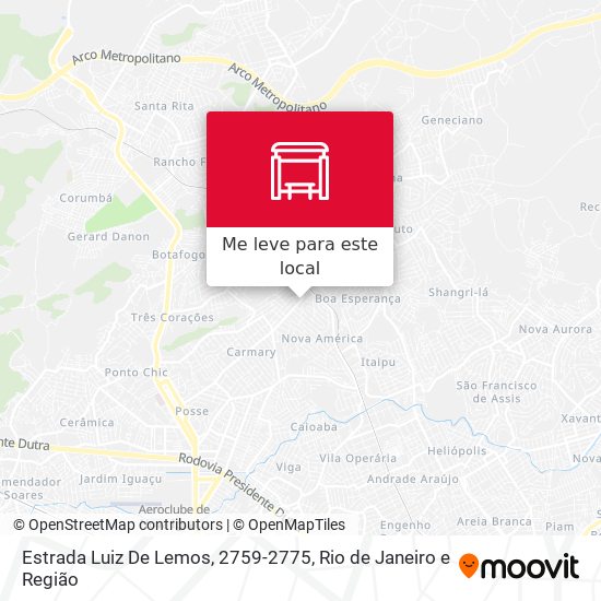 Estrada Luiz De Lemos, 2759-2775 mapa