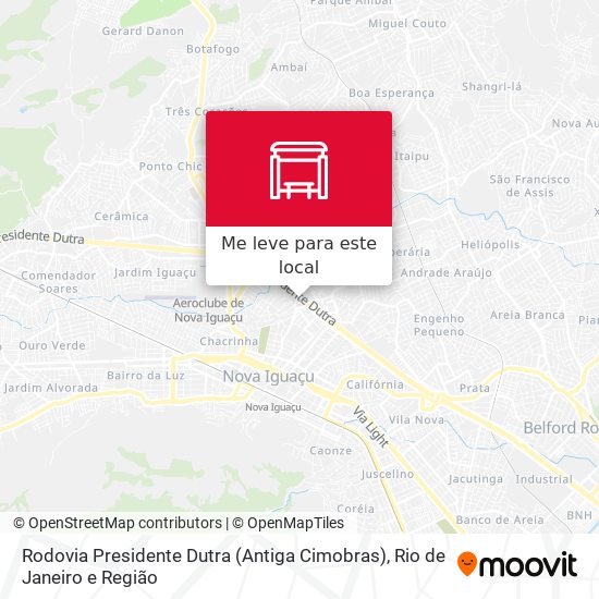 Rodovia Presidente Dutra (Antiga Cimobras) mapa