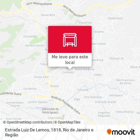 Estrada Luiz De Lemos, 1818 mapa