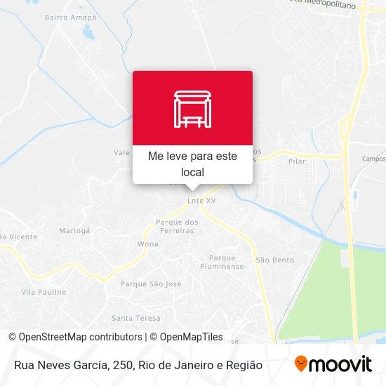 Rua Neves García, 250 mapa