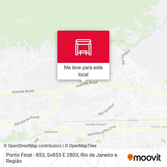 Ponto Final - 853, Sv853 E 2803 mapa