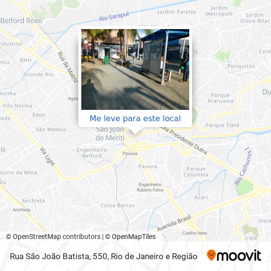 Rua São João Batista, 550 mapa