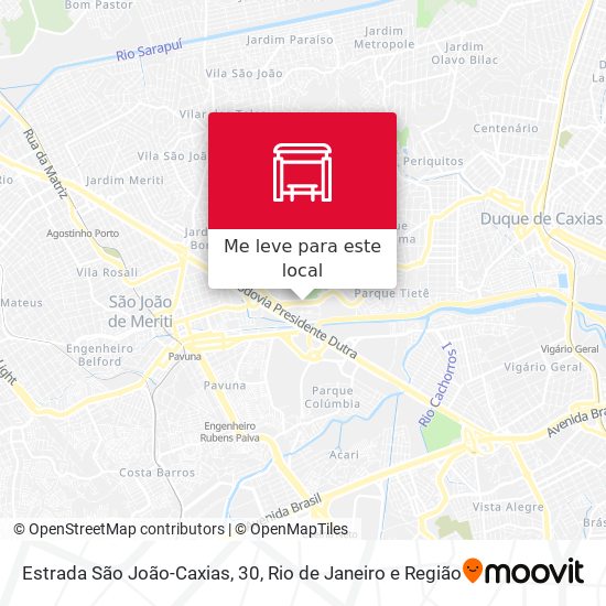 Estrada São João-Caxias, 30 mapa