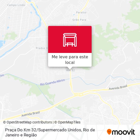 Praça Do Km 32 / Supermercado Unidos mapa