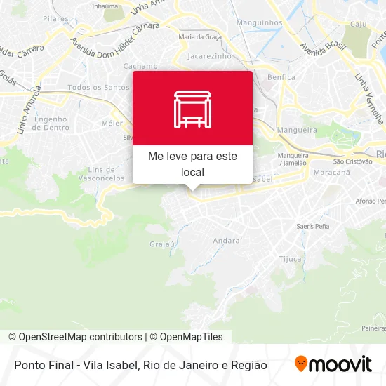 Ponto Final - Vila Isabel mapa