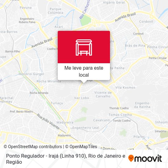 Ponto Regulador - Irajá (Linha 910) mapa