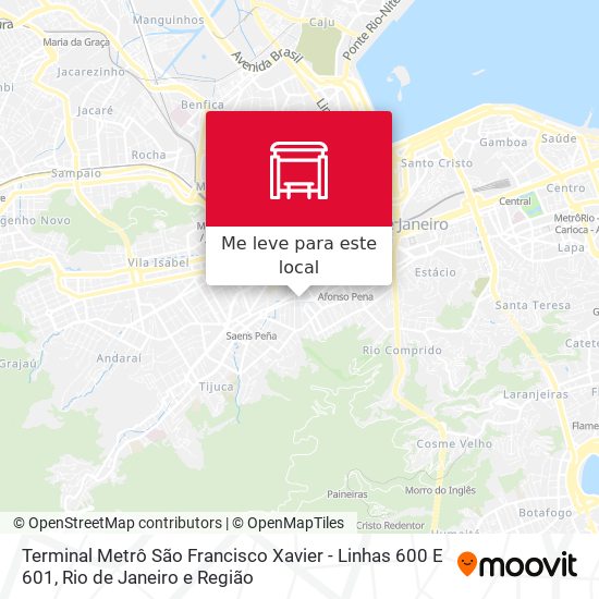 Terminal Metrô São Francisco Xavier - Linhas 600 E 601 mapa