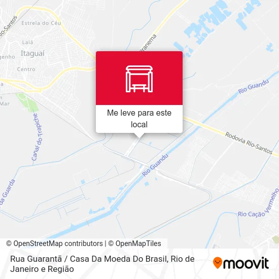 Rua Guarantã / Casa Da Moeda Do Brasil mapa