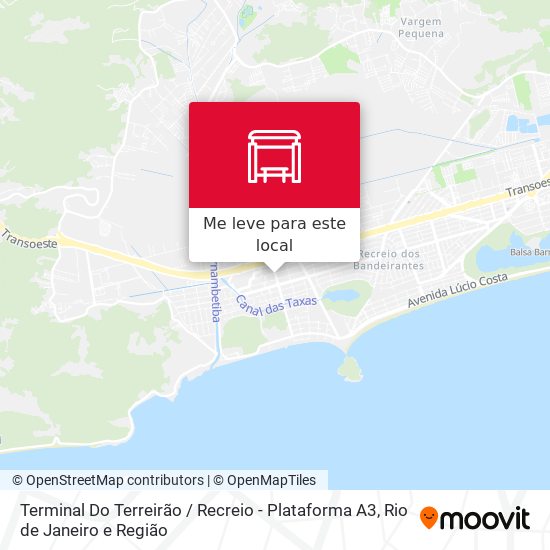 Terminal Do Terreirão / Recreio - Plataforma A3 mapa