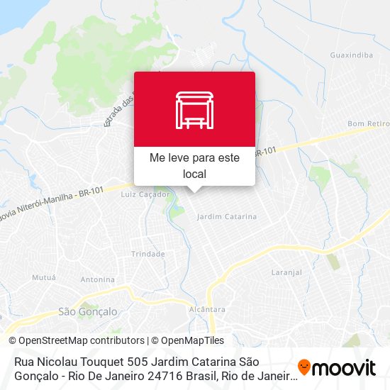 Rua Nicolau Touquet 505 Jardim Catarina São Gonçalo - Rio De Janeiro 24716 Brasil mapa