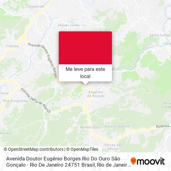 Avenida Doutor Eugênio Borges Rio Do Ouro São Gonçalo - Rio De Janeiro 24751 Brasil mapa