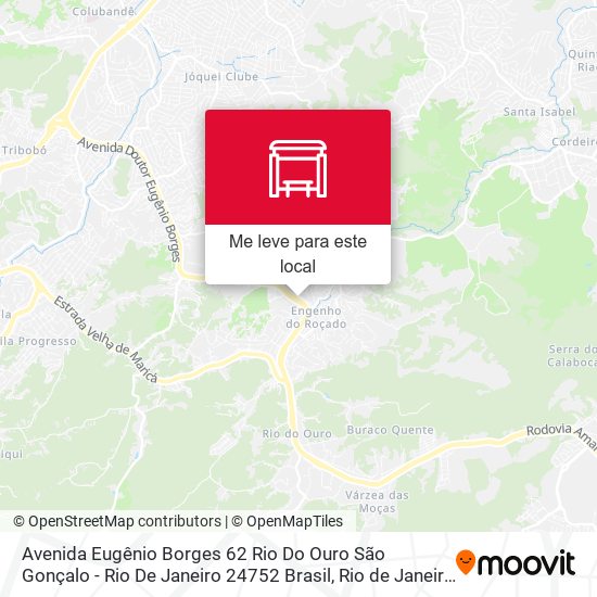 Avenida Eugênio Borges 62 Rio Do Ouro São Gonçalo - Rio De Janeiro 24752 Brasil mapa