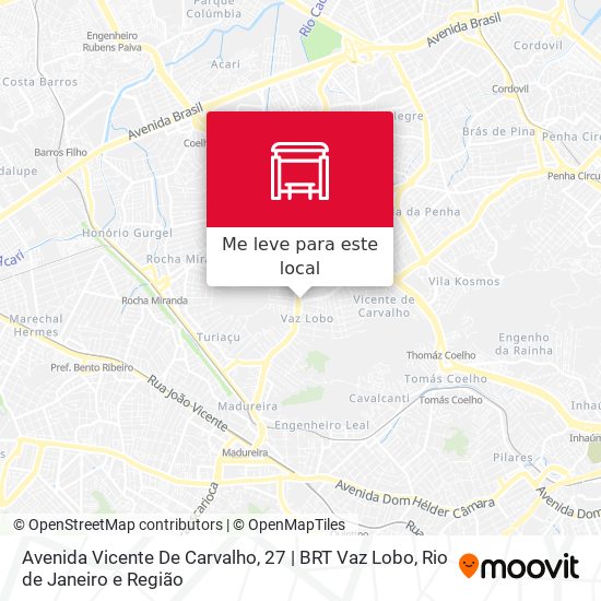 Avenida Vicente De Carvalho, 27 | BRT Vaz Lobo mapa