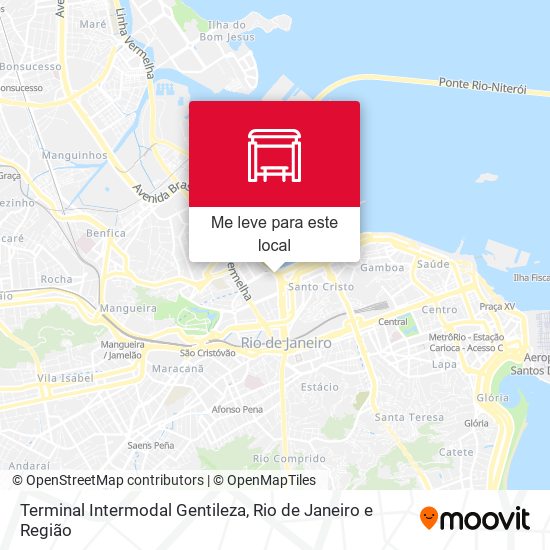 Terminal Intermodal Gentileza mapa