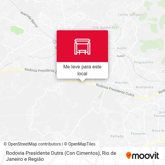 Rodovia Presidente Dutra (Csn Cimentos) mapa