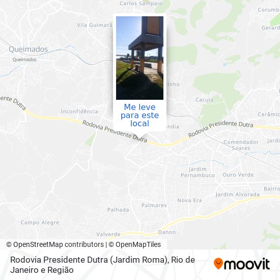 Rodovia Presidente Dutra (Jardim Roma) mapa