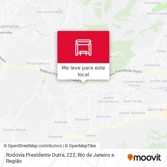 Rodovia Presidente Dutra, 222 mapa