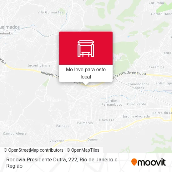 Rodovia Presidente Dutra, 222 mapa
