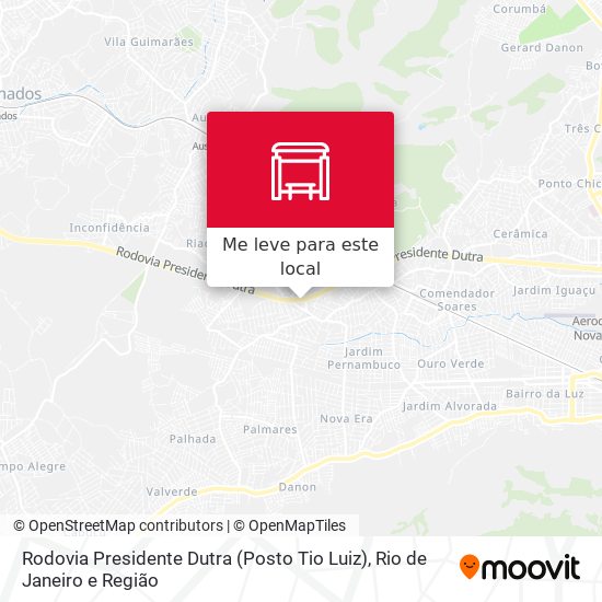 Rodovia Presidente Dutra (Posto Tio Luiz) mapa